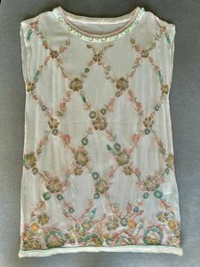  Grace Continental blouse beads floral print 