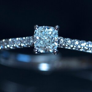 F3743【Tiffany&Co. 1837】ティファニー ノヴォ 天然絶品ダイヤモンド０．３２ct 最高級Pt950無垢リング サイズ15.5号 重量3.0g 幅4.6mm