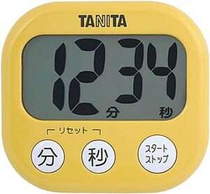 タニタ キッチン 勉強 学習 タイマー マグネット付き 大画面 大音量 100分 イエロー TD-384 MY でか見えタイマー