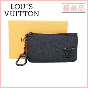 ルイヴィトン M81031 LV アエログラム ポシェット クレ コインケース LOUIS VUITTON 小銭入れ コインパース キーケース ブラック レザー