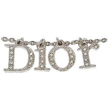 クリスチャン ディオール ラインストーン ブレスレット ロゴ シルバー チェーン Christian Dior ビジュー レディース バングル_画像5