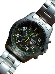 21641 SEIKO セイコー クロノグラフ100M 7T92-0DX0 QZ デイト 文字盤 メンズ腕時計 KMR 0572000 4ERT ジャンク