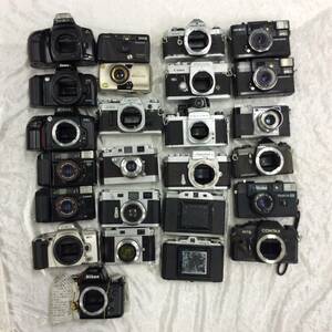ZZ133〈まとめて〉カメラ 25点 フィルムカメラ CANON キャノン Nikon ニコン 他 / 検品 動作未確認 部品取り ジャンク品