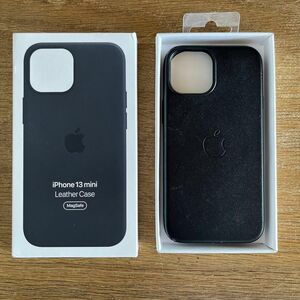 iphone 13 mini レザーケース ブラック ミッドナイト