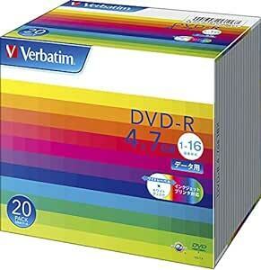 Verbatim バーベイタム 1回記録用 DVD-R 4.7GB 20枚 ホワイトプリンタブル 1-16倍速 片面1層 DHR4