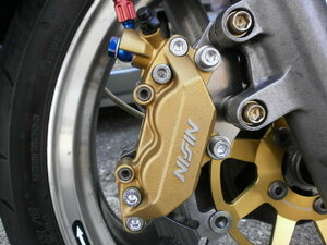 [ Balius Ⅰ*Ⅱ ] Honda CB400SB NC39 front right side diversion nisin made 4 pot caliper + original work conversion adaptor secondhand goods!