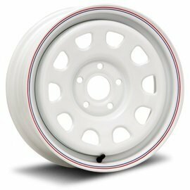 DAYTONA SS 15インチ 6.0J +30 5-108 トリコロールホワイト（レッド/ブルーライン） 4本セット デイトナ SS MLJ