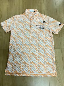 【新品タグ無し】ルコックスポルティフ ゴルフ ポロシャツ 半袖 オレンジ系 メンズ Mサイズ 値下不可