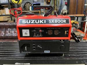  Suzuki generator SX800R compulsion air cooling 2 cycle mixture gasoline Suzuki portable power supply outdoor operation verification ending secondhand goods 