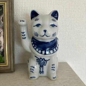 招き猫 アンティーク 縁起物 陶器