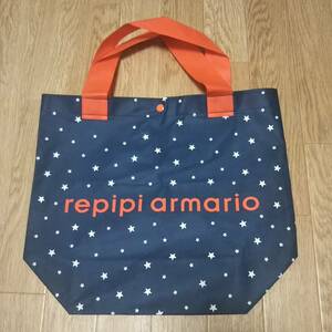 ★【repipi armario】レピピアルマリオネイビー星柄 トートバッグ・ショッパー★