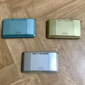 （n47）ニンテンドーDS Nintendo 任天堂 初代DS ゲーム機本体 3機まとめ ブルー ゴールド シルバー ジャンク