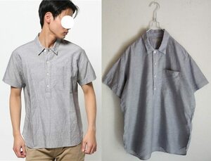  Margaret Howell *COTTON LINEN GREY STRIPE shirt L made in Japan *