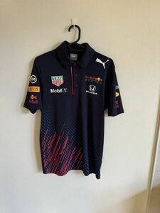 F1 PUMA Puma HONDA Honda REDBULL Red Bull рейсинг рубашка-поло рубашка-поло с коротким рукавом темно-синий S размер 