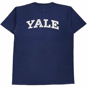 YALE 半袖 Tシャツ ネイビー カレッジ ロゴ USA university イエール イェール 大学