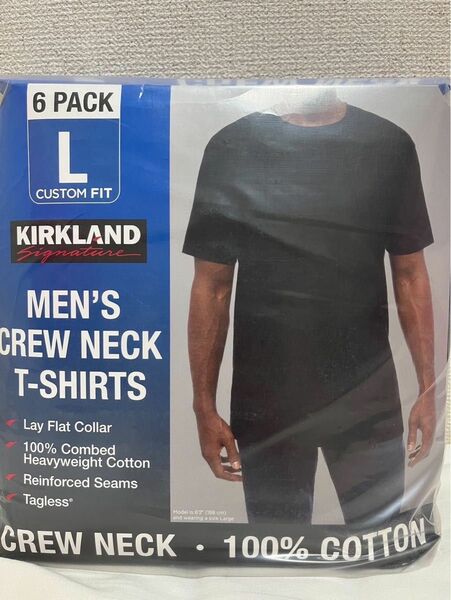 コストコ　カークランド メンズ黒Tシャツ Lサイズ 1枚セット