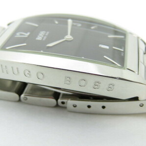 1円～【動作品】HUGO BOSS ヒューゴ・ボス トノー 1660 メンズ クオーツ腕時計 デイト ブラック文字盤 シルバー 4-11-33の画像5