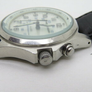 １円～【電池切れ 不動】ALBA FIELD GEAR アルバ フィールド ギア V671-6001 メンズ クオーツ腕時計 ブラックレザーベルト 4-11-42 の画像3