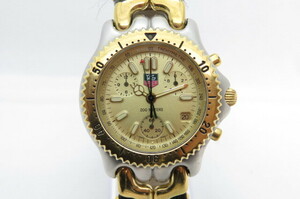 1 jpy ~[ operation goods ]TAG Heuer TAG Heuer cell Professional S35.406 chronograph men's wristwatch combination black 5-5-15