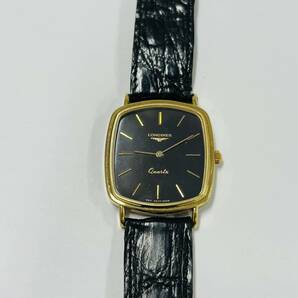 16014/ LONGINES 文字盤 ブラック 黒 腕時計 クォーツの画像1