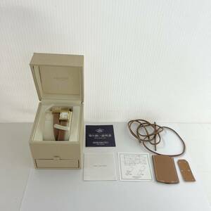 16085/ MIKIMOTO ミキモト ベルト ウォッチ レザー ブラウン 腕時計 ケース付き
