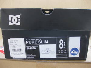 新品 箱付 未使用 DC SHOES USA PURE SLIM 未使用品 箱 クイックシルバー quicksilver roxy スケボー サーフィン SK8 ボード ピュア スリム