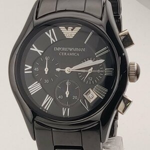 3436@[EMPORIO ARMANI( Emporio Armani )] wristwatch AR1400 Sera mika chronograph 3 atmospheric pressure waterproof men's black [0425]