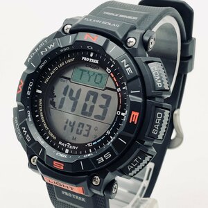 3448♭CASIO Casio наручные часы PRG-340-1JF Protrek Climber линия солнечный Vaio форель пластик принятие мужской черный [0430]