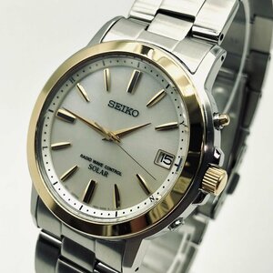 3475♭SEIKO セイコー 腕時計 SBTM170 セイコー セレクション ソーラー電波 メンズ シルバー ライトゴールド【0430】