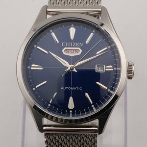 3481@[シチズン]CITIZEN 腕時計 NH8391-86L レコードレーベル RECORD LABEL C7 機械式 自動巻き 5気圧防水 メンズ シルバー【0430】