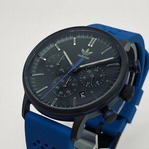 35290/Adidas Originals Watch наручные часы CODE ONE CHRONO AOSY22015 хронограф силикон ремень 5 атмосферное давление водонепроницаемый мужской голубой [0430]