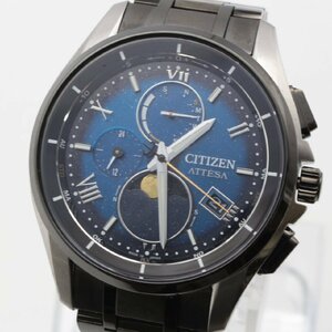 3582▲ CITIZEN 腕時計 ATTESA BY1007-60L 10気圧防水 エコ・ドライブ 電波 ダイレクトフライト クロノグラフ メンズ 夜空カラー【0507】