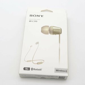 3682^ Sony wireless earphone WI-C310 Bluetooth correspondence / maximum 15 hour continuation reproduction / Mike attaching flat cable adoption Gold [0520]