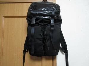 ★787 caress & remedy新品黒のバリスティックナイロン×革のリュック ￥39900