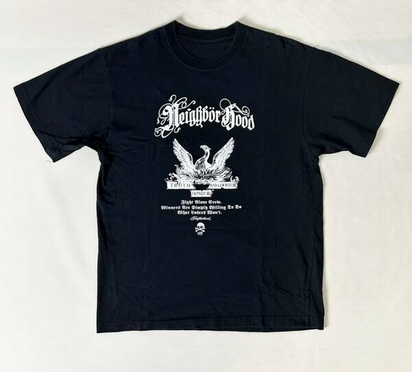 00s 日本製 正規品 NEIGHBORHOOD MENS NONNO ネイバーフッド メンズノンノ プリントTシャツ ブラック フリーサイズ