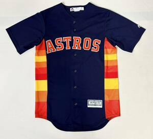 美品 USA製 正規品 Majestic MLB Houston Astros George Springer ヒューストン アストロズ ジョージ・スプリンガー ベースボールシャツ S