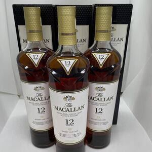 MACALLAN マッカラン シェリー オーク カスク 箱付 12年 40% 700ml 3本セット 箱テープ貼り付けあり