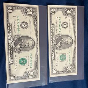 米ドル紙幣　パナマ戦勝利の1990年発行分　旧札　ピン札　50ドル×2枚　100ドル分　未使用保管品