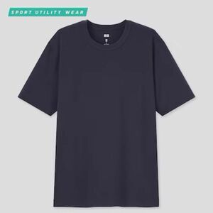 ユニクロ　ドライEXクルーネックT（コットンライク・半袖）ブラック Lサイズ　UNIQLO