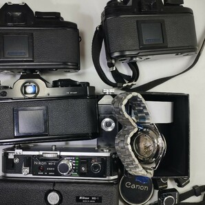 【整理業者リサイクル】 Nikon EM FE MB-1 MD-2 腕時計機械式 フィルムカメラ等まとめてジャンク品 1円スタート売り切り昭和レトロ カメラの画像4