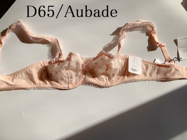 D65☆☆Aubade オーバドゥ Extrait De Flirt フランス高級下着 可愛いピンクブラ