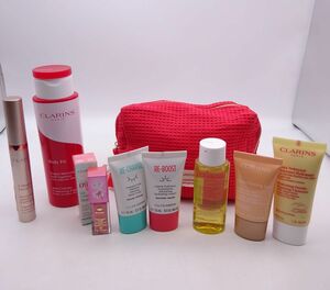 F* Clarins lucky bag 8 point + pouch cream a Ise Ram lip oil body Fit etc. *