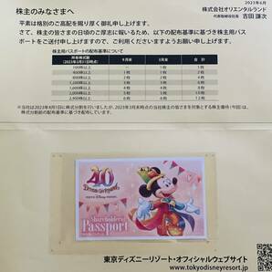 東京ディズニーリゾート 株主優待 パスポート チケット 1枚★送料込みの画像1