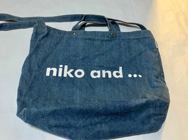 【niko and ...】 青トートバッグ