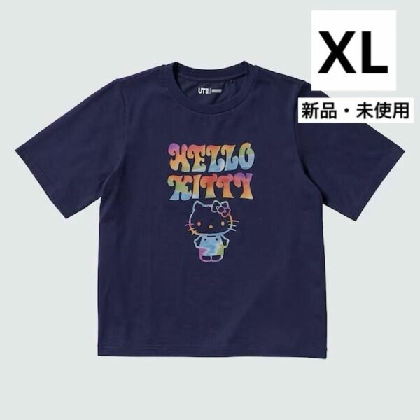 ユニクロ　ハローキティ 50th アニバーサリー UT ネイビー　XL 新品　