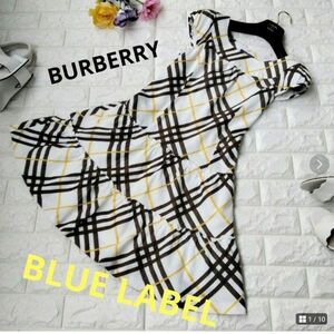 BURBERR BLUE LABEL バーバリーブルーレーベル　ワンピース チェック ティアード フリル Ａライン　フレア