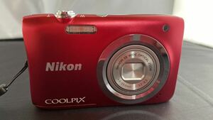 NIKON ニコン COOLPIX A100 コンパクトデジタルカメラ クールピクス レッド コンパクト 