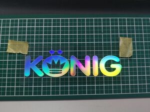 KONIG　切文字ステッカー　レインボー　3.2Ｘ11cm