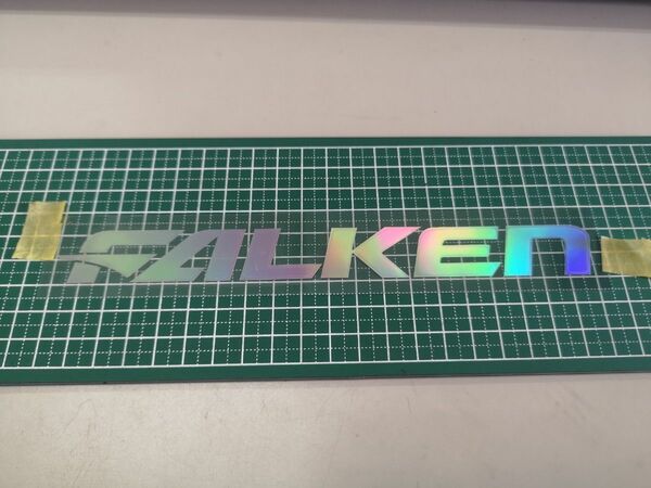 FALKEN　切文字ステッカー　2.2x20cm　レインボー