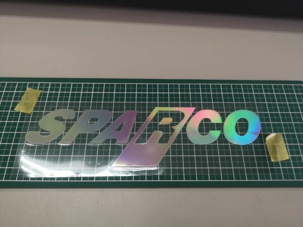 SPARCO　スパルコ　切文字ステッカー　5.5x20cm　レインボー